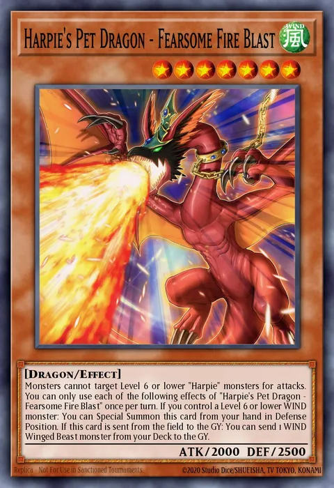 Harpie's Pet Dragon - Fearsome Fire Blast trading card