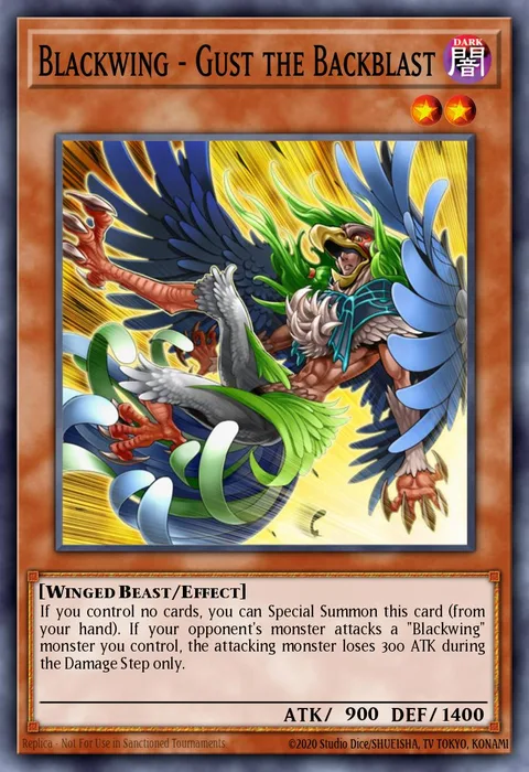 Blackwing - Gust the Backblast trading card
