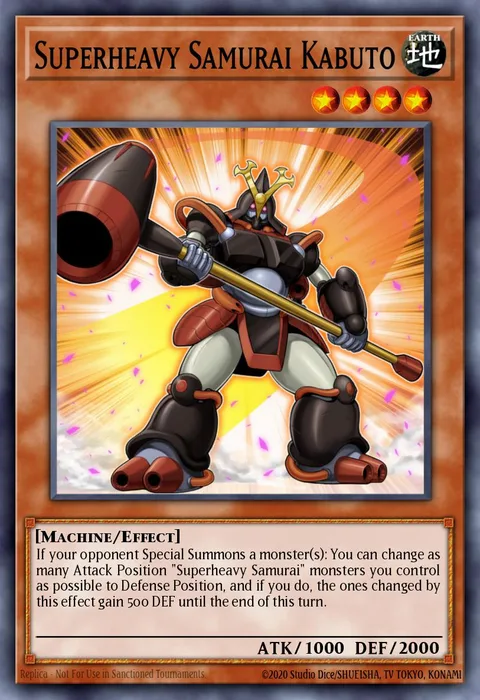 Superheavy Samurai Kabuto trading card