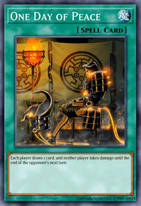One Day of Peace trading card