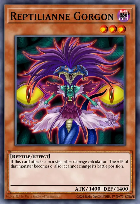 Reptilianne Gorgon trading card