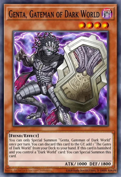 Genta, Gateman of Dark World trading card