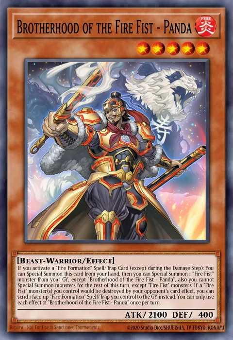 Brotherhood of the Fire Fist - Panda trading card