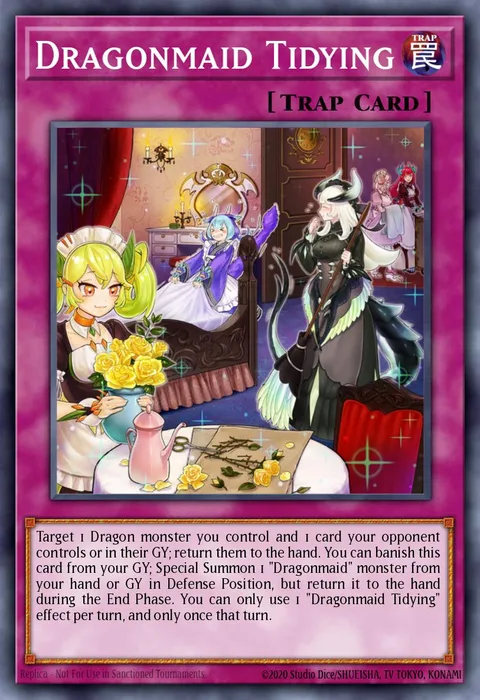 Dragonmaid Tidying trading card