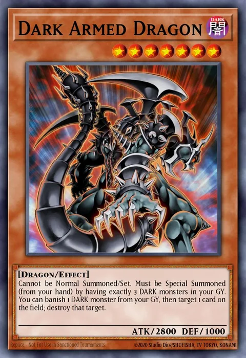 Dark Armed Dragon trading card