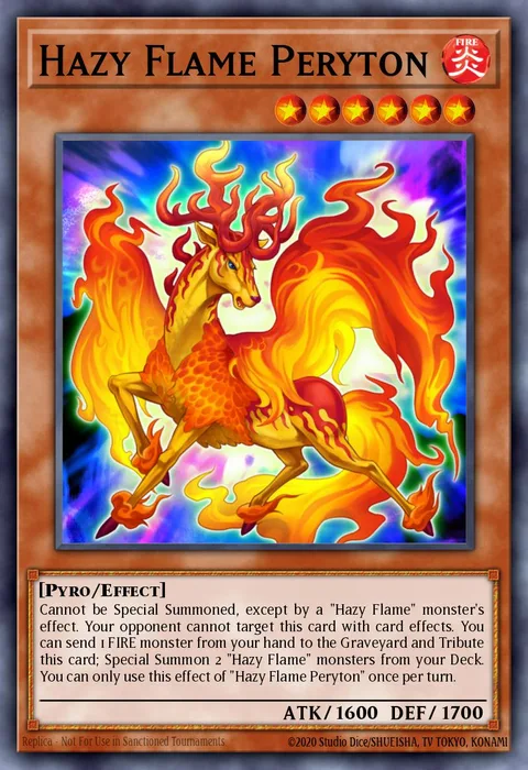 Hazy Flame Peryton trading card