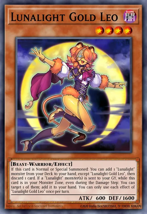 Lunalight Gold Leo trading card
