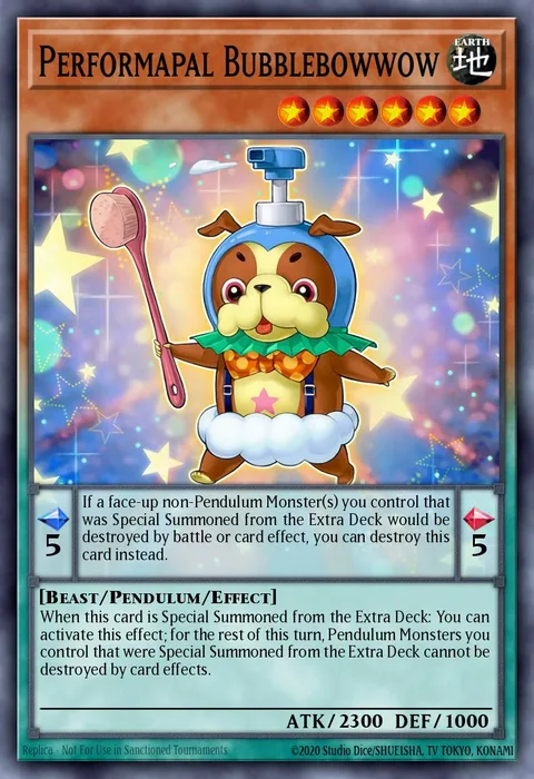 Performapal Bubblebowwow trading card