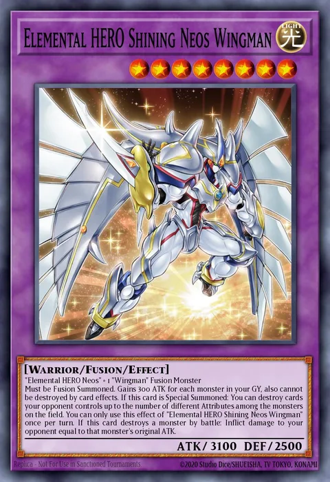 Elemental HERO Shining Neos Wingman trading card