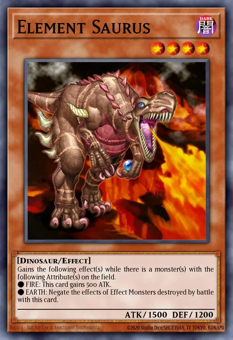 Element Saurus trading card