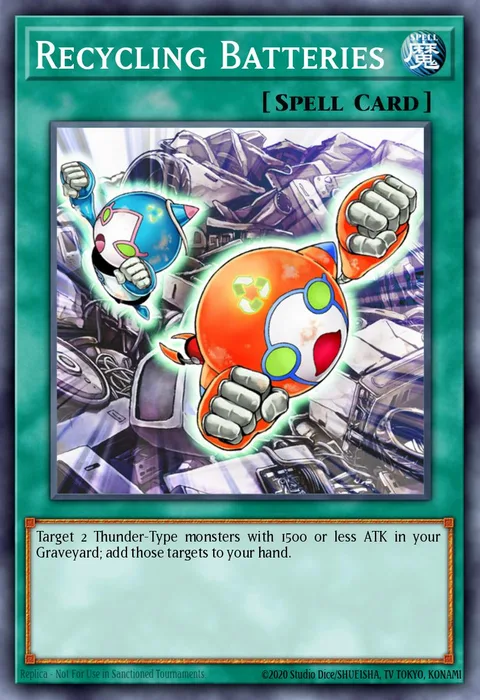 Recycling Batteries trading card