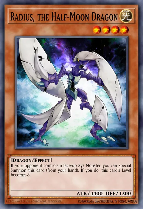 Radius, the Half-Moon Dragon trading card
