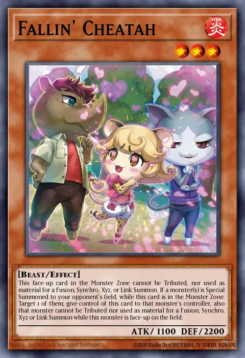 Fallin' Cheatah trading card