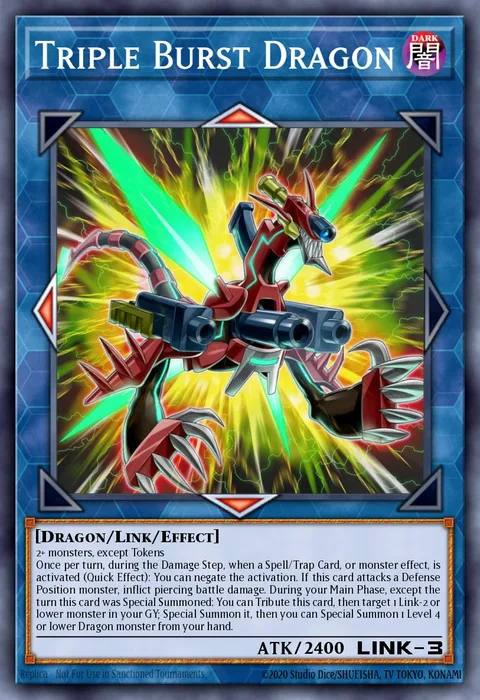 Triple Burst Dragon trading card