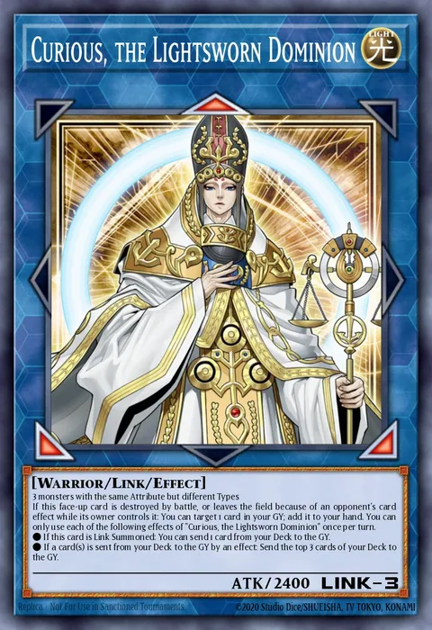 Curious, the Lightsworn Dominion trading card