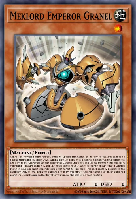 Meklord Emperor Granel trading card