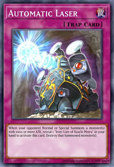 Automatic Laser trading card