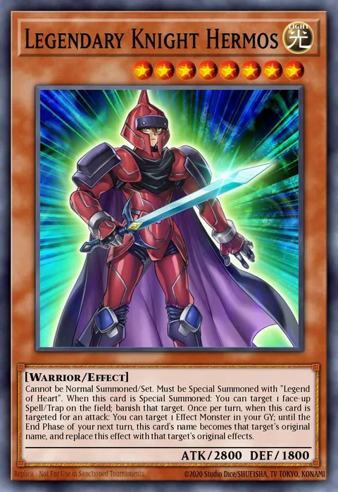 Legendary Knight Hermos trading card