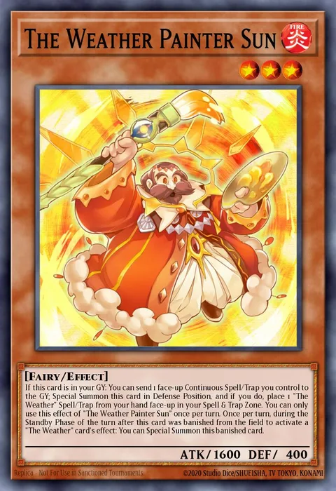 The Weather Painter Sun trading card