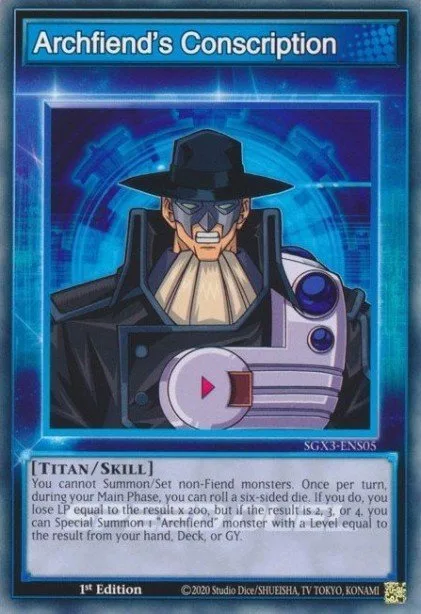 Archfiend's Conscription trading card
