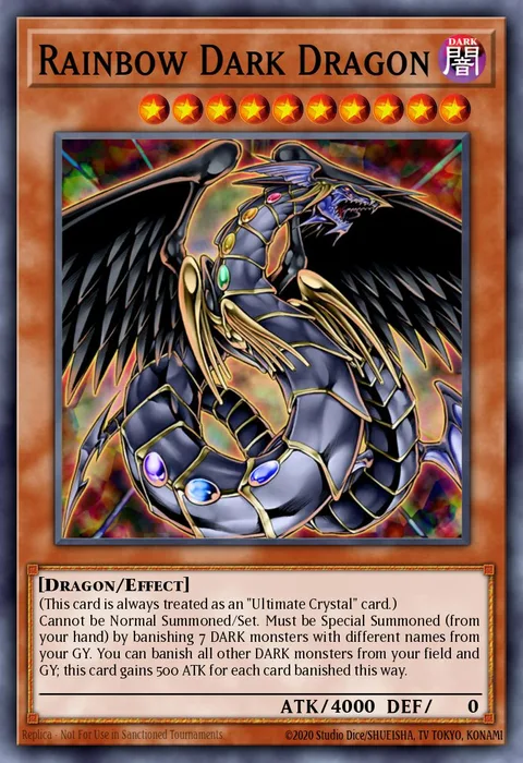 Rainbow Dark Dragon trading card