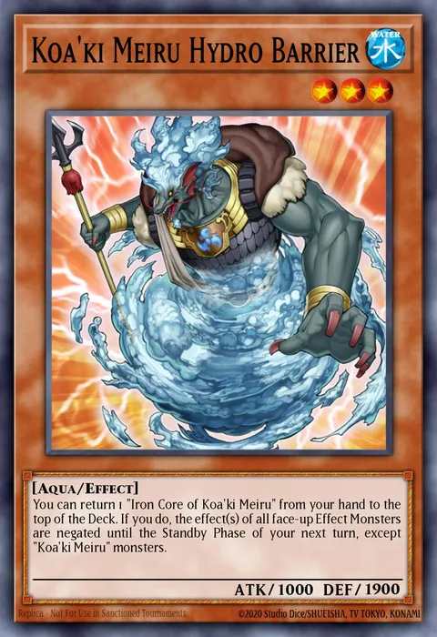 Koa'ki Meiru Hydro Barrier trading card