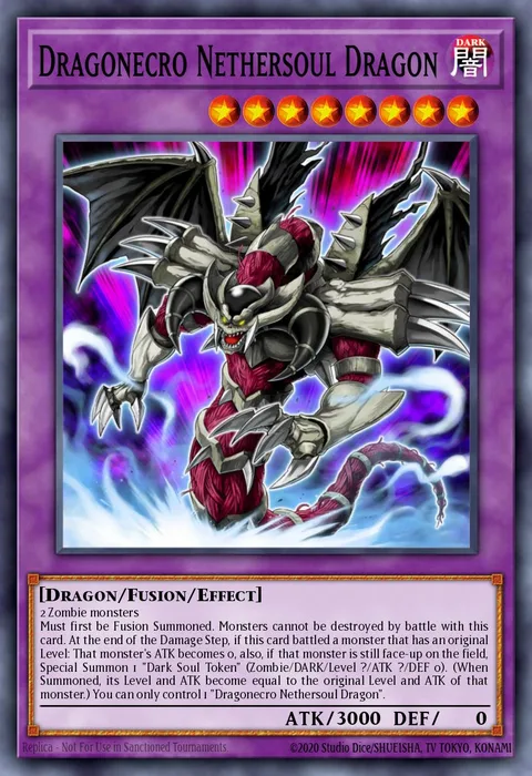 Dragonecro Nethersoul Dragon trading card