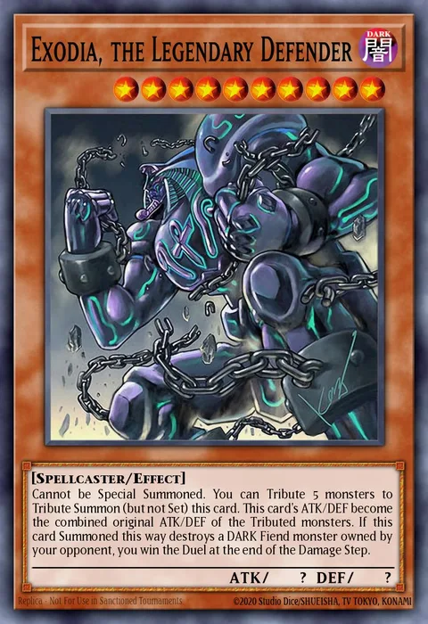 Exodia, the Legendary Defender trading card