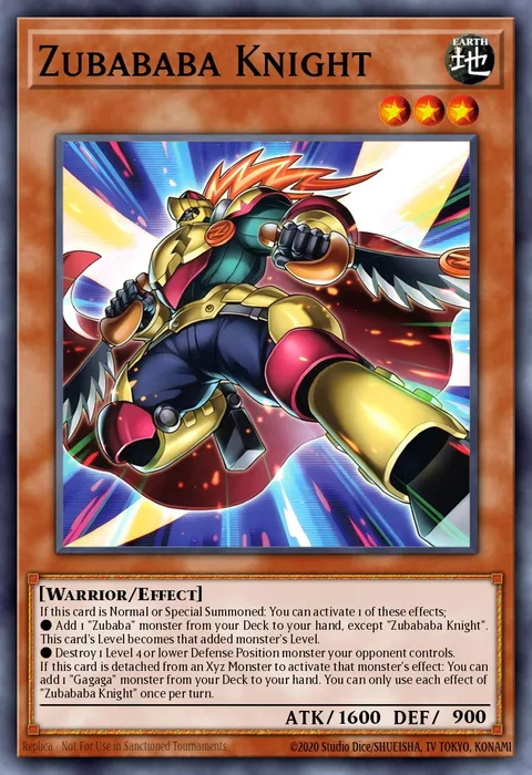 Zubababa Knight trading card