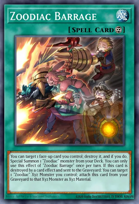 Zoodiac Barrage trading card