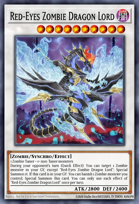 Red-Eyes Zombie Dragon Lord trading card