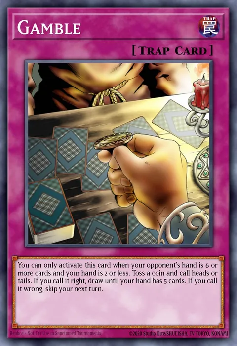 Gamble trading card