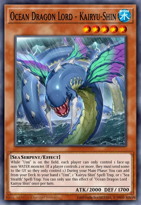 Ocean Dragon Lord - Kairyu-Shin trading card