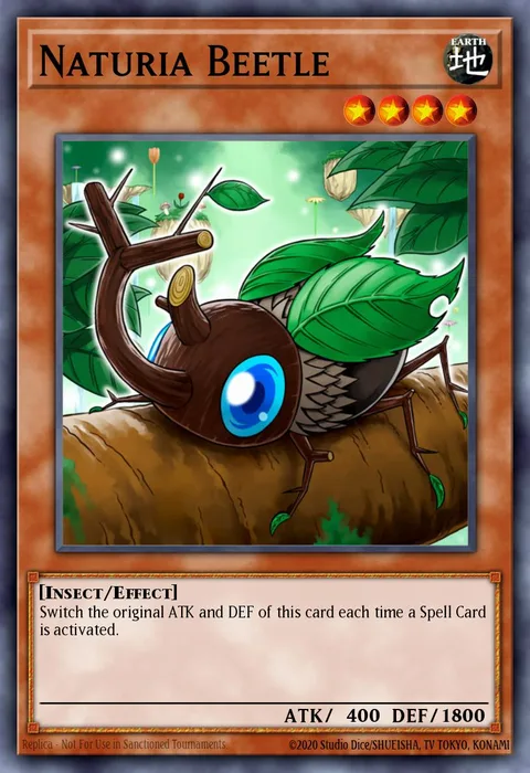 Naturia Beetle trading card
