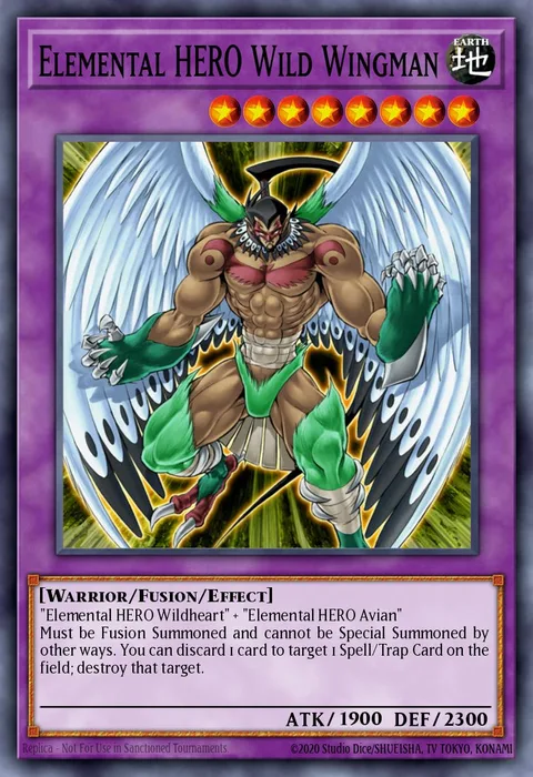 Elemental HERO Wild Wingman trading card