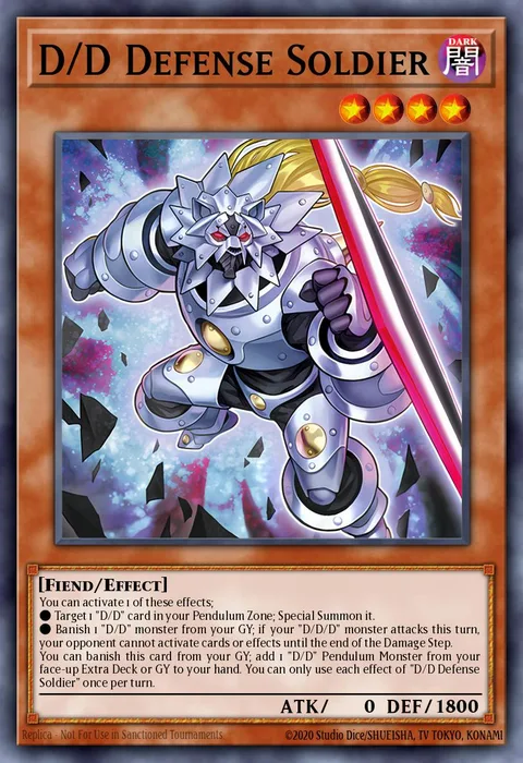 D/D Defense Soldier trading card