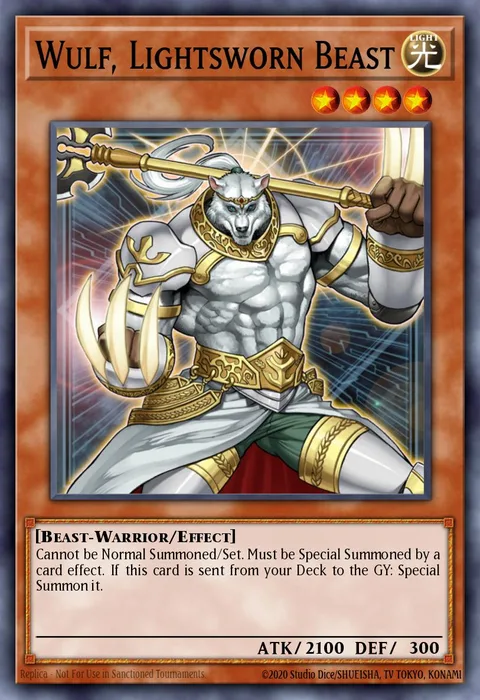 Wulf, Lightsworn Beast trading card
