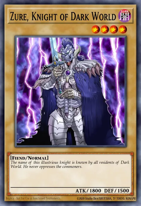 Zure, Knight of Dark World trading card