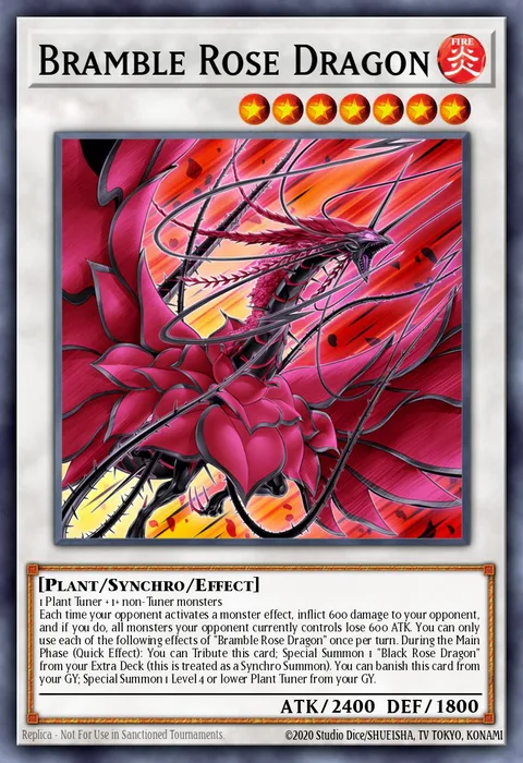Bramble Rose Dragon trading card