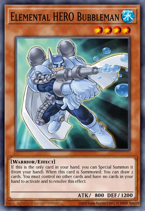 Elemental HERO Bubbleman trading card