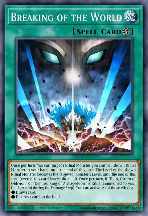 Breaking of the World trading card