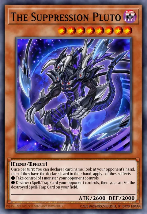 The Suppression Pluto trading card