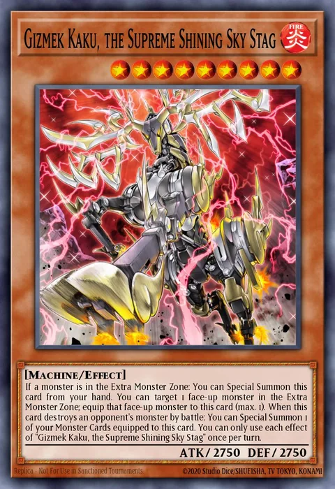 Gizmek Kaku, the Supreme Shining Sky Stag trading card