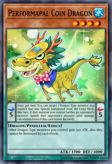 Performapal Coin Dragon trading card