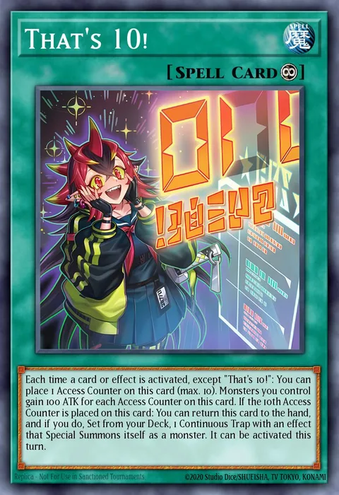 That's 10! trading card