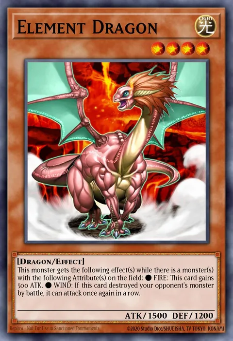 Element Dragon trading card