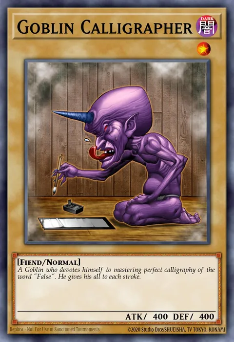 Goblin Calligrapher trading card