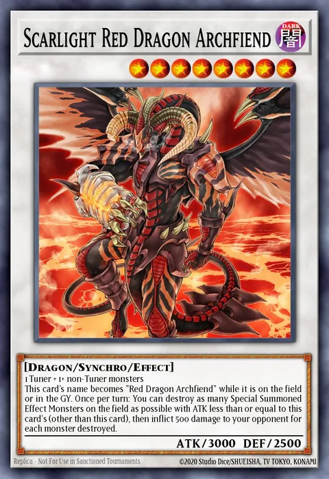 Scarlight Red Dragon Archfiend trading card