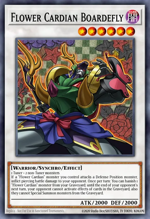 Flower Cardian Boardefly trading card