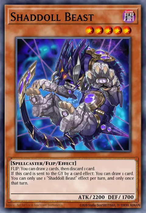 Shaddoll Beast trading card